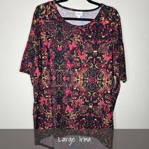 LuLaRoe Irma Tunic Large Butterflies NEW